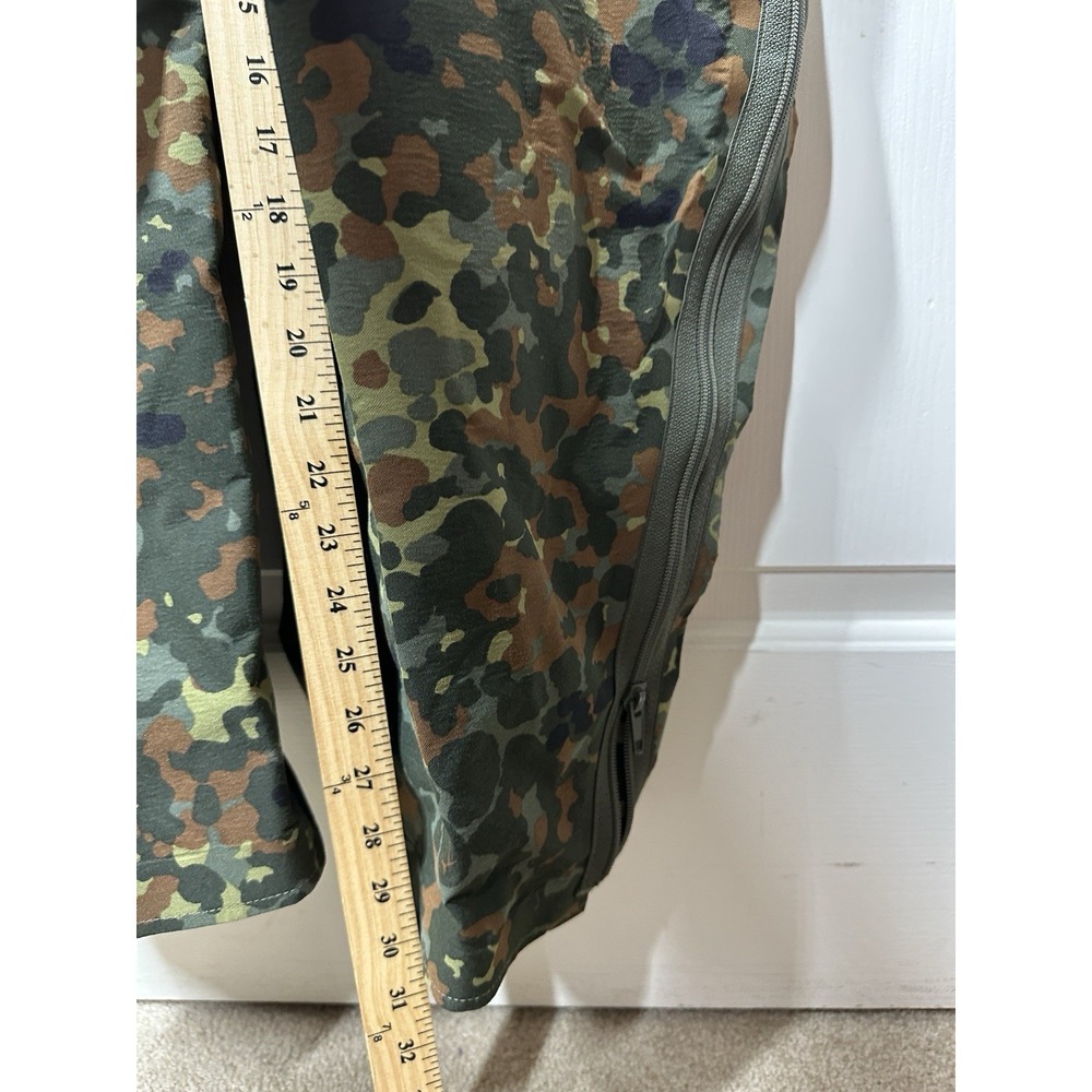 Vintage German Flecktarn Goretex Bib Rain Pants Mens XL Camo 1999 - Picture 8 of 12